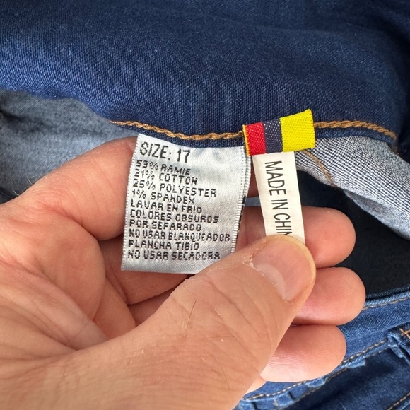 TUSH PUSH Jeans Women's Blue Jeans Size 17 High Waisted Retro Stretch - Picture 9 of 16